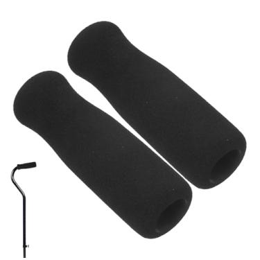 Imagem de STOBAZA 2 peças de capas de alça Nbr para andador de cadeira de rodas, acolchoamento antiderrapante, alças confortáveis de muleta para maior aderência, redução da fadiga das mãos, fácil instalação