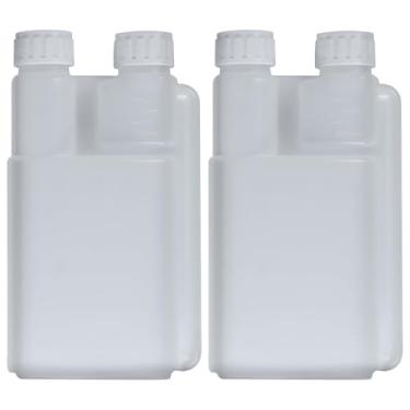 Imagem de Pacote com 2 frascos de shot padrão com garrafa de medição de 473 ml, frasco de plástico de vidro de shot de 22,7 g com copos de shot embutidos e suporte de copo para bebidas alcoólicas, viagens ao ar