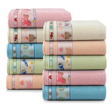 Imagem de Toalha Infantil De Banho 100% Algodão Macia Alta Absorção Para Bebê e Criança (Salmão)