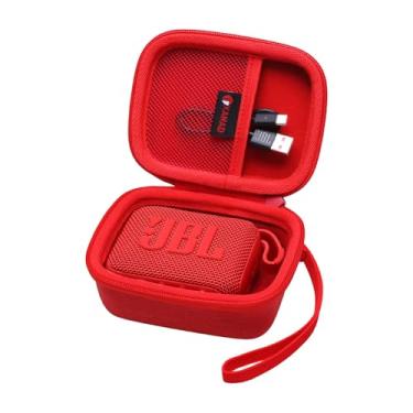 Imagem de XANAD Capa rígida compatível com alto-falante JBL Go 4 e Go 3 e Go 3 Eco à prova d'água ultra portátil (vermelho)