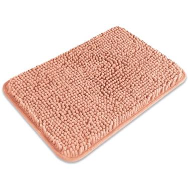 Imagem de PureSwan Tapete de banheiro pequeno 30,5 x 45,7 cm – Tapete de banho lavável e absorvente, antiderrapante, tapetes de banho de chenille macios grossos para banheiro, chuveiro, pia, tapete de cachorro
