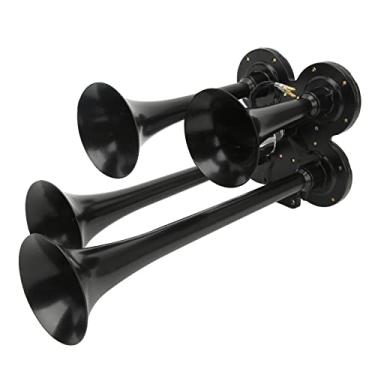 Imagem de RiToEasysports 150dB, 4 Trombetas de Ar Com Construção Premium de Liga de Zinco, Instalação Fácil, Som Poderoso para Carros, Caminhões, Barcos, Trens, Adequado para Veículos Com Fonte de Bomba de Ar