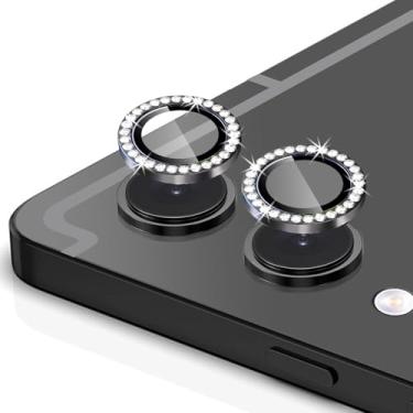 Imagem de Zeking (2 conjuntos de protetores de lente de câmera Bling compatíveis com Samsung Galaxy Tab S11 Ultra X930/X936 37.1 cm, glitter Bling Sparkly 9H protetor de vidro temperado anel individual de metal
