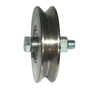 Imagem de Roldana Ferro Maciça 80mm Tipo V Para Portão - Ferrosul