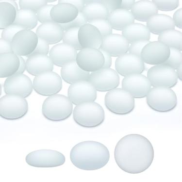 Imagem de SUREAM Mármores brancos para vasos, pedras decorativas de 400 g para vasos, pedras de vidro para enchimento de vasos, aquário, lareiras, decoração de aquário