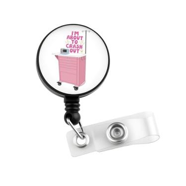 Imagem de CMNIM ER Nurses Gifts I'm About to Crash Out Medical Humor Funny EMT Nurses Badge Reel Emergency Room ICU Nurse Paramedic Gift (25913 ER Nurse Badge)