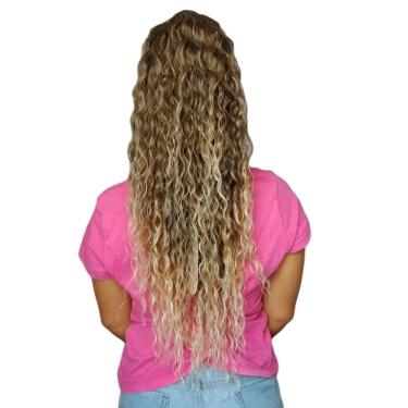 Imagem de Rabo De Cavalo Cacheado Jacy 70Cm Fibra Bio Orgânica Loiro