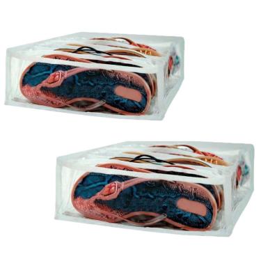 Imagem de Organizador De Rasteirinhas Transparente 10 Nichos 2Unid