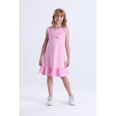 Imagem de Vestido Infantil Menina Verão Rustique com Laço - VIDA COSTEIRA, Rosa,