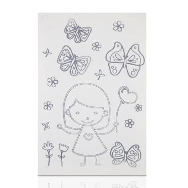 Imagem de Souza & Cia, Tela De Pintura Riscada, 20cm X 30cm, Desenho: Menina (Ref: 8153)