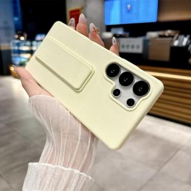 Imagem de Suporte dobrável de luxo com suporte de silicone líquido para Samsung Galaxy S25 S24 S23 Ultra Plus, capa traseira com amortecedor (para Galaxy S23/NHS)