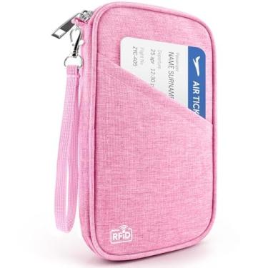 Imagem de Porta-passaporte familiar RFID organizador de documentos de viagem para mulheres, impermeável, carteira de passaporte masculina, capa portátil para cartões, cartão de embarque, identidade, dinheiro