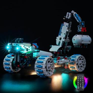 Imagem de Hilighting Kit de luz LED atualizado compatível com Lego Technic Lunar Outpost Moon Rover Space Vehicle Building Set, versão RC compatível com Lego 42211 (modelo não incluído)