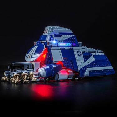 Imagem de LocoLee Kit de luzes compatível com Lego 75435 Battle of Felucia Separatist MTT - sem modelo apenas luz, acessórios de iluminação LED compatíveis com Lego 75435 (versão padrão)