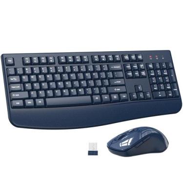 Imagem de Combinação de teclado e mouse sem fio ULSOU Ful-Size Blue