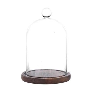 Imagem de Vitrine com cúpula de vidro REFSAVER para plantas e itens colecionávei