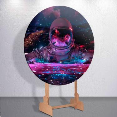 Imagem de Decoração infantil festa com painel redondo capa Astronauta Galaxia Es
