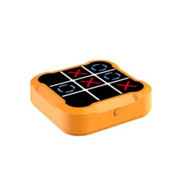 Imagem de Jogo da Velha Eletrônico com Tela Sensível ao Toque, 3 Modos de Jogo, 9cm x 9cm x 3cm, Amarelo e Preto Luz Sons Brinquedo Educativo Infantil Compacto e Portatil Console- Carregamento USB (Laranja)