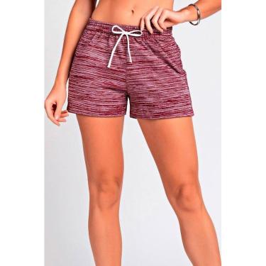 Imagem de Short Moletom Runner Bordo Riscado Larel-Feminino