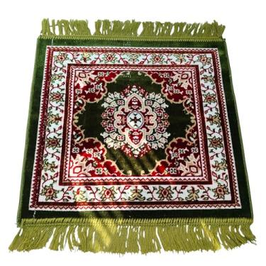 Imagem de craftslook Pooja Aasan 50 cm | Tapete de tecido de veludo para altar do templo Puja | Decorativo bordado Puja Aasan para Deus Idol, Mandir e festivais | Tapete religioso macio para uso doméstico e