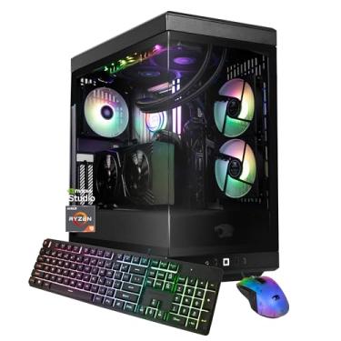 Imagem de iBUYPOWER Y40 PRO Preto Gaming PC Desktop Computador AMD Ryzen 9 7900X CPU, NVIDIA GeForce RTX 5070Ti 16GB GPU, 32GB DDR5 RGB 5200MHz RAM, 2TB NVMe SSD, Windows 11 Home, teclado, mouse - Y40BA9N57T01