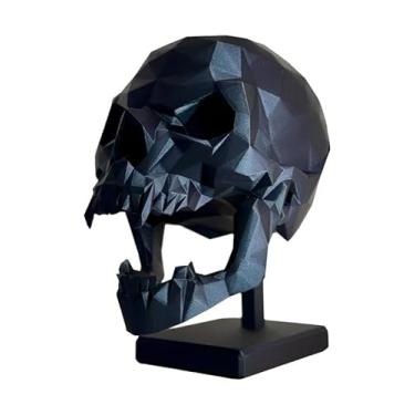 Imagem de Suporte Skull Caveira Decorativo para Headset e Fone de Ouvido – Design 3D Moderno para Setup Gamer (Preto Galáxia)