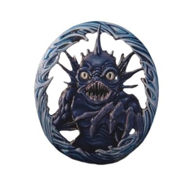 Imagem de Crachá Cthulhu Mythos - H.P. Lovecraft Cosmic Horror, Necronomicon Design de liga de zinco para cosplay, festas, roupas e bolsas, Standard, Zinco, Sem Pedra Preciosa