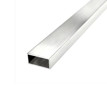 Imagem de Tubo de alumínio 6063, tubo retangular de alumínio de 10 x 40 mm, comprimento de 250 mm, espessura de parede de 1 mm, tubo reto de metal sem costura para projetos DIY, modelos e molduras