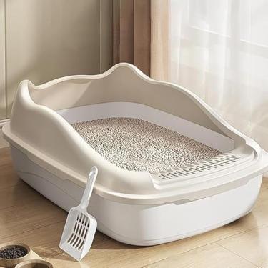 Imagem de Caixa de Areia Fechada 48x35x18cm - Banheiro Pet com Controle de Odor 360° e Pá Inclusa(Branco （Dê uma pá ）)