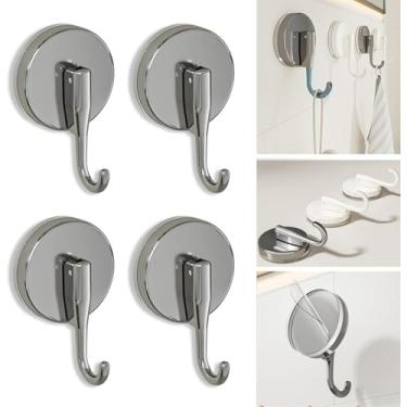 Imagem de Gancho de chuveiro com ventosa para espelho de azulejo de vidro e superfícies metálicas cinza 4 peças