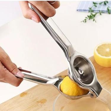 Imagem de Espremedor de frutas cítricas de aço inoxidável, espremedor manual de limão para fácil extração de suco de frutas e suco fresco