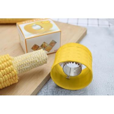 Imagem de Removedor manual de grãos de milho – Decapador de milho de aço inoxidável, ferramenta de cozinha durável para remoção sem esforço de grãos de milho, amarelo 2