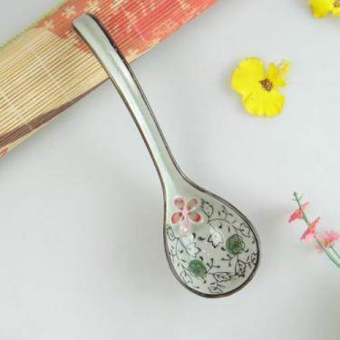 Imagem de Colheres de sopa para adultos, utensílios de mesa para bebês, estilo japonês, talheres de cerâmica (A)