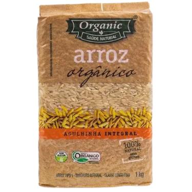 Imagem de Kit 3X: Arroz Agulhinha Integral Orgânico Organic 1kg