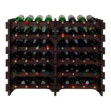 Imagem de Adega Madeira 48 Garrafas Imbuia Cevey Adegas e Artesanatos