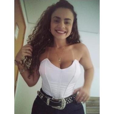 Imagem de Corpete Corset Corselet - Loja do PERUANO, Branco, U, Corset