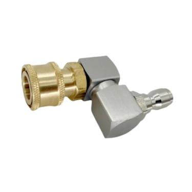 Imagem de Bothyi Conector Giratório para Lavadora de Alta Pressão, Acessórios de Conexão Rápida de 1/4", para Serviço Pesado, Adaptador para Lavadora, Cabeça de cobre prateada