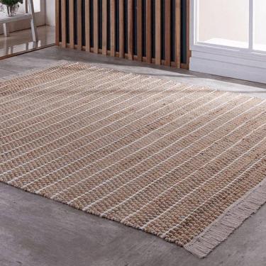 Imagem de Apete Rústico De Juta Com Algodão Trançado - 200X250Cm Niazi