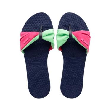 Imagem de Chinelo sandalia havaianas feminina you st tropez color, Marinho, 41/4
