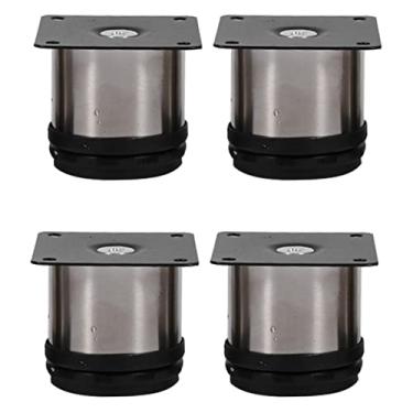Imagem de HEEPDD 4 Unidades de Pés Ajustáveis ​​de Aço Inoxidável 304 para Móveis, Pernas de Gabinete Resistentes Com Ajuste de Altura de 15 Mm, Pés de Nivelamento para sofá, Armário, Mesa Com