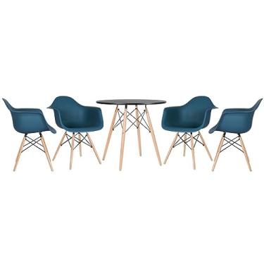 Imagem de Loft7, Mesa redonda Eames 80 cm + 4 cadeiras Eiffel DAW