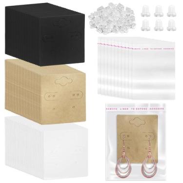 Imagem de Kit de exibição de brincos Swpeet 550 peças com cartões, costas e bols