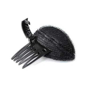 Imagem de Almofada de cabelo puff preto, clipes de volume de cabelo, almofada de cabelo fofa, clipe de esponja, pente para aumentar o volume, conjunto de base de cabelo para mulheres e meninas, ferramentas de