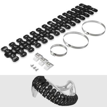 Imagem de NICECNC Protetor de proteção contra calor de tubo preto compatível com KTM 125/150 / 250/300 EXC, SX, XC-W compatível com Yamaha YZ125 / YZ250 See Fitment