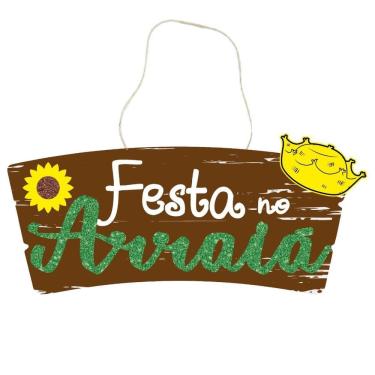 Imagem de Placa Decorativa De Festa No Arraia Mdf