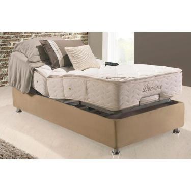 Imagem de Cama Box Solteirão: Cama Box Reclinável Herval Ajustável Mh 1430 + Base Regulável(101x203x52)
