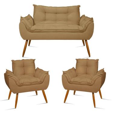 Imagem de Kit Sofá Opala + 2 Poltronas Opala capuccino