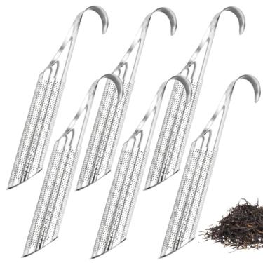 Imagem de LUMINFLY Conjunto de infusor de chá de aço inoxidável de 6 peças, coador de chá premium 304 com ganchos circulares, seguro para lava-louças, seguro para alimentos, ideal para uso doméstico ou em