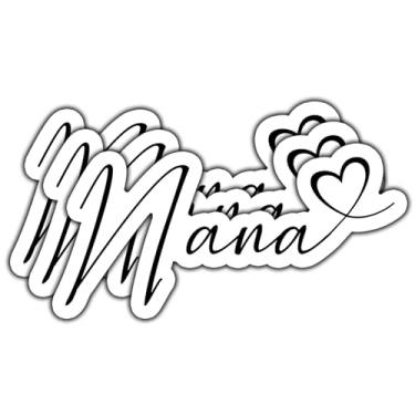 Imagem de (3 peças) Adesivo Nana Heart Love Presentes para Vovó Mimi Avó Adesivos de Vinil Impermeável para Livros Laptops Telefone Garrafas de Água Copo Kindle 3 Polegadas