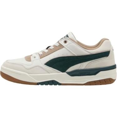 Imagem de PUMA Tênis masculino retrô Rebound, Branco quente/terreno verde/chiclete, 45